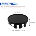 4pcs Wheel Center Caps For Rims  Snap-in Plastic Wheel Center Hub Cap Black