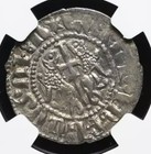 Armenia 1198-1219 Ad Levon I Silver Tram Knights Templar Coin Of Crusades Ngc Au