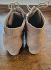 Dream Pairs Womens Lace Up Zip Low Wedge Heel Booties Shoes Tomson Brown Size 4