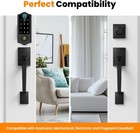 Matte Black Front Door Handle No Lock Exterior Door Handle Set With Revers