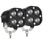  2pcs 40w 3 Inch Dual Color White yellow 4d Projector Lens Led Spot Square 