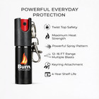 Burn Pepper Spray Keychain 0 5oz Police Strength Self Defense With Black Holster