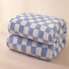 Checkered Sky Blue Blanket  Soft Cozy Lightweight 40 x50  Checkerboard-sky Blue