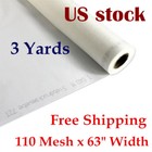 Us-3 Yards White Silk Screen Silkscreen Printing Fabric 110 Mesh X 63  Width