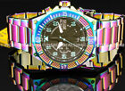 Invicta Mens Aviator Multi Function Black Dial Iridescent Rare Chronograph Watch