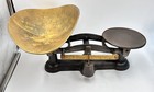 Antique Cast Iron Candy Store Balance Scale Brass Scoop Knowles S w   Mass  Usa