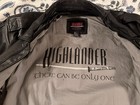 Highlander Movie Black Leather Jacket  Size Large Adults