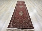 Vintage Hand Knotted Runner Rug 100  Wool 3 X 12 Bijar Medallion 80 X 350 Cm
