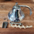 Vintage Nautical Ship Bell With Wall Mount Hardware And Decorative Rope Pull