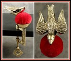 Solid Brass Sewing Bird Hemming Clamp Velvet Pin Cushion Third Hand Sewing Tool