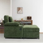 Oversized  Accent Chair W ottoman Arm Chair Lounge Lazy Sofa Armchair Cup Holder