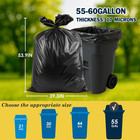 55-60 Gallon Black Trash Bags 200 Bags By  Extra Large Multi-use Heavy Duty Comm
