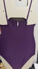 New Dkny Women   s One-piece Swimsuit Adjustable Strap Wine Purple Size M