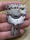 As-is   Matilde Poulat Matl Taxco Mexico Silver Amethyst Turquoise Pin Brooch
