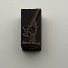 Vintage Copper Microscope Letterpress Printing Block Stamp