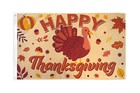 Happy Thanksgiving Flag 3x5ft Happy Turkey Thanksgiving Decor Cute Holiday Flag 