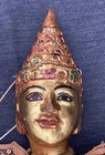 Vintage Thai Burmese Wooden Puppet  Ornate Marionette String Puppet Gold 16x12   