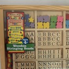 New Melissa   Doug Wooden Stringing Beads Set 200 Pieces Sealed Alphabet Letters