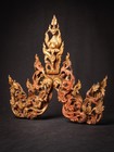 Antique Burmese Wooden Temple Panel From Burma  myanmar   19th Century