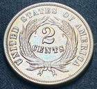 1864 2 Cent Piece  large Motto  Great Luster  Unc
