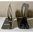 Allsop Metal Bookends Set Excellent Industrial Perforated Gunmetal Gray Modern