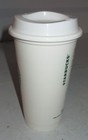 Starbucks Reusable Cup   Lid Tumbler Plastic Grande Recyclable 16oz White Logo