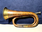 Vintage Brass   Copper Bugle Horn   Mouthpiece Us Military Calvary Style