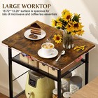 3 Tier Kitchen Cart With Storage  Microwave Carts With Adjustable Feet  3-tie   