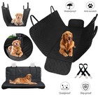 Seat Cover Rear Back Car Pet Dog Travel Waterproof Bench Protector Luxury Black
