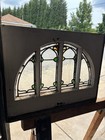   Antique Stained Glass Transom Window Nouveau   24 X 18 Architectural Salvage