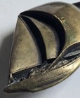 Great Vintage Bts Usa Solid Brass Heavy Weight Brass Sail Boat Ship Belt Buckle