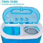 Compact Portable Twin Tub Washing Machine Top Load 10lbs Washer Gravity Drain
