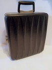 Vintage 60 s Homa Portable Pub Travel Bar Black Hard Shell Liquor Case   Key
