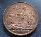 Beautiful Large Copper bronze In Commemoration Medal Queen Victoria