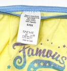New Vintage Y2k St  Eve Kids Yellow Famous Panties Without Tags Size 6 6x