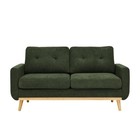 67 7  Wide Mid-century Modern Upholstered Tufted Loveseat Sofa With Wooden Legs