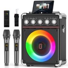 Jyx Karaoke Machine W 2 Wireless Microphones   Remote Control  Speaker Audio