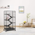 Yaheetech 52  6-level Metal Ferret Cage With Wheels   3 Doors For Small Pets