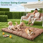 Swing Replacement Cushion For Outdoor 2-3 Seater Bench Waterproof Cushion W ties