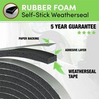 1-box   3 4 In  X 1 2 In    120ft  Grey Vinyl Foam Weather-seal Self-stick Tape