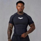 Youngla Batman Short Sleeve Compression Shirt Gym T Shirt Sports Fitness Fitted