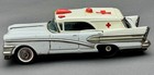 Vintage 1956 Bandai Japan Tin Friction Drive Toy Vehicle Ambulance Mercury Car