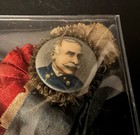 Antique Admiral Dewey Commemorative Pinback Ribbon Badge Spanish American War