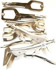 6 Pcs Locking Welding Clamp Set Locking C Clamp Flat Bill 2 Prong Pliers Set