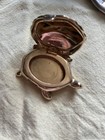 Avon Solid Perfume Compact Candid Gold Tone Turtle Empty Vintage