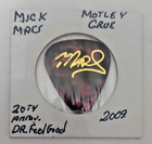 Motley Crue Mick Mars Tour Issued Guitar Pick 2009 20th Anniversary Dr  Feelgood