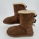 Ugg Bailey Bow Ii Boots Womens Brown Suede Sheepskin 1002954 Pull On Size 9