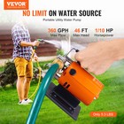 Vevor Water Transfer Removal Pump Portable Utility Pump 120v 360 Gph 1 10hp Hose