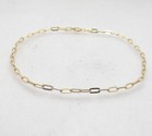10  Fashion Paper Clip Chain Ankle Bracelet Anklet Real Solid 10k Yellow Gold