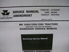 Massey Ferguson 1240 1250 1260 Tractors Workshop Service Manual  A1-9249m1
